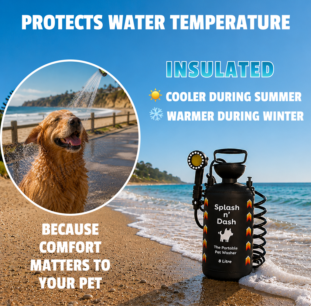Portable Dog Washer | 8L Shower Kit with Brush Head