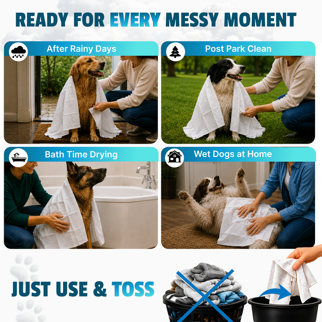Splash n' Dash Dog Drying Towel | 3 Pack (60 Towels)
