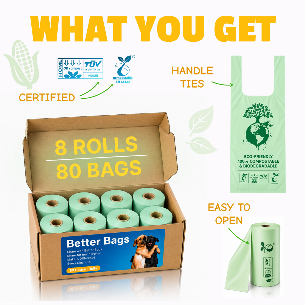 Cornstarch Non- Plastic Dog Bags