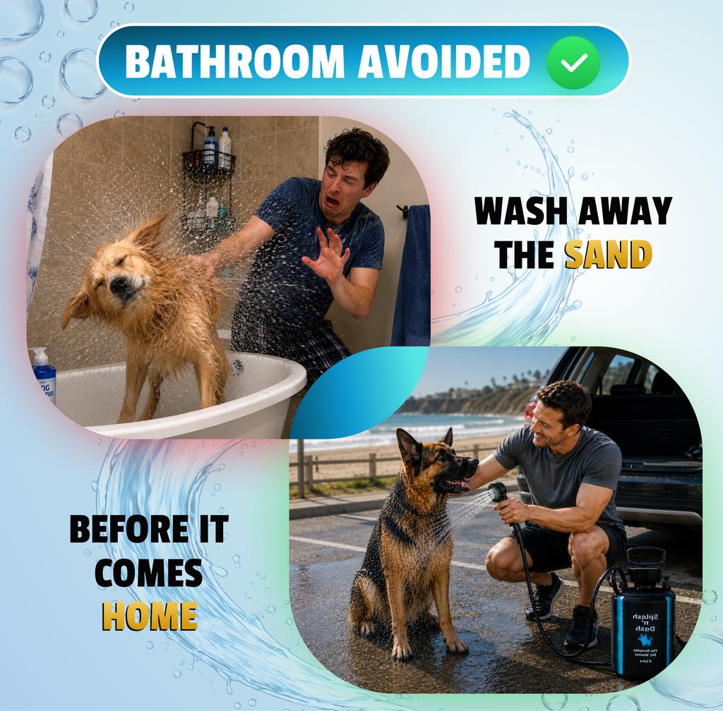 Portable Dog Washer | 5L Shower Kit with Brush Head