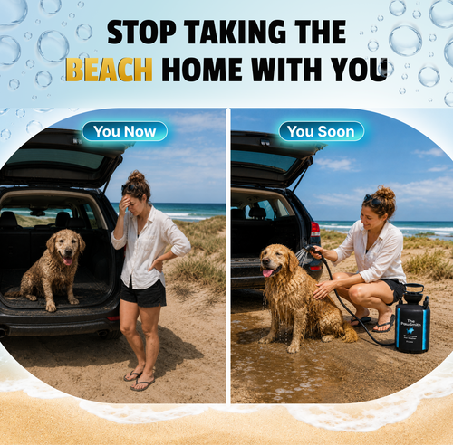Portable Dog Washer | 8L Shower Kit with Brush Head