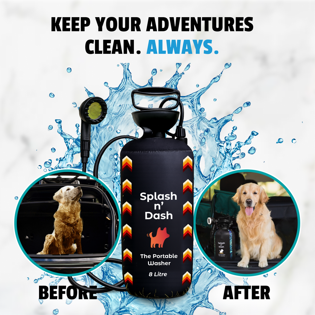 Portable Dog Washer | 8L Shower Kit with Brush Head