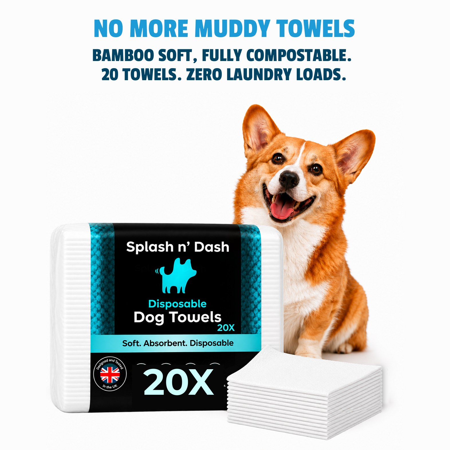 Splash n' Dash Dog Drying Towel - Pack of 3